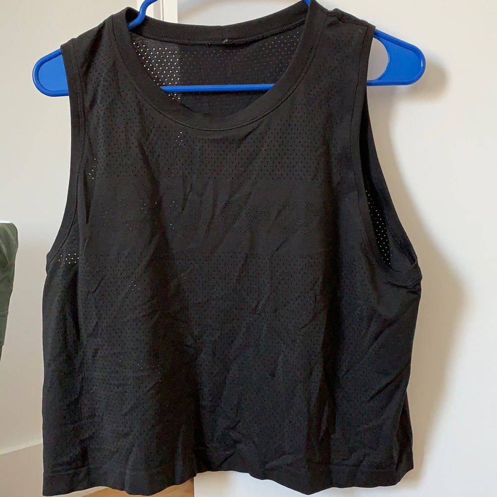lululemon mesh workout top size 10